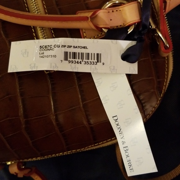 Dooney & Bourke Zip Zip Satchel in Cognac - Picture 7 of 8